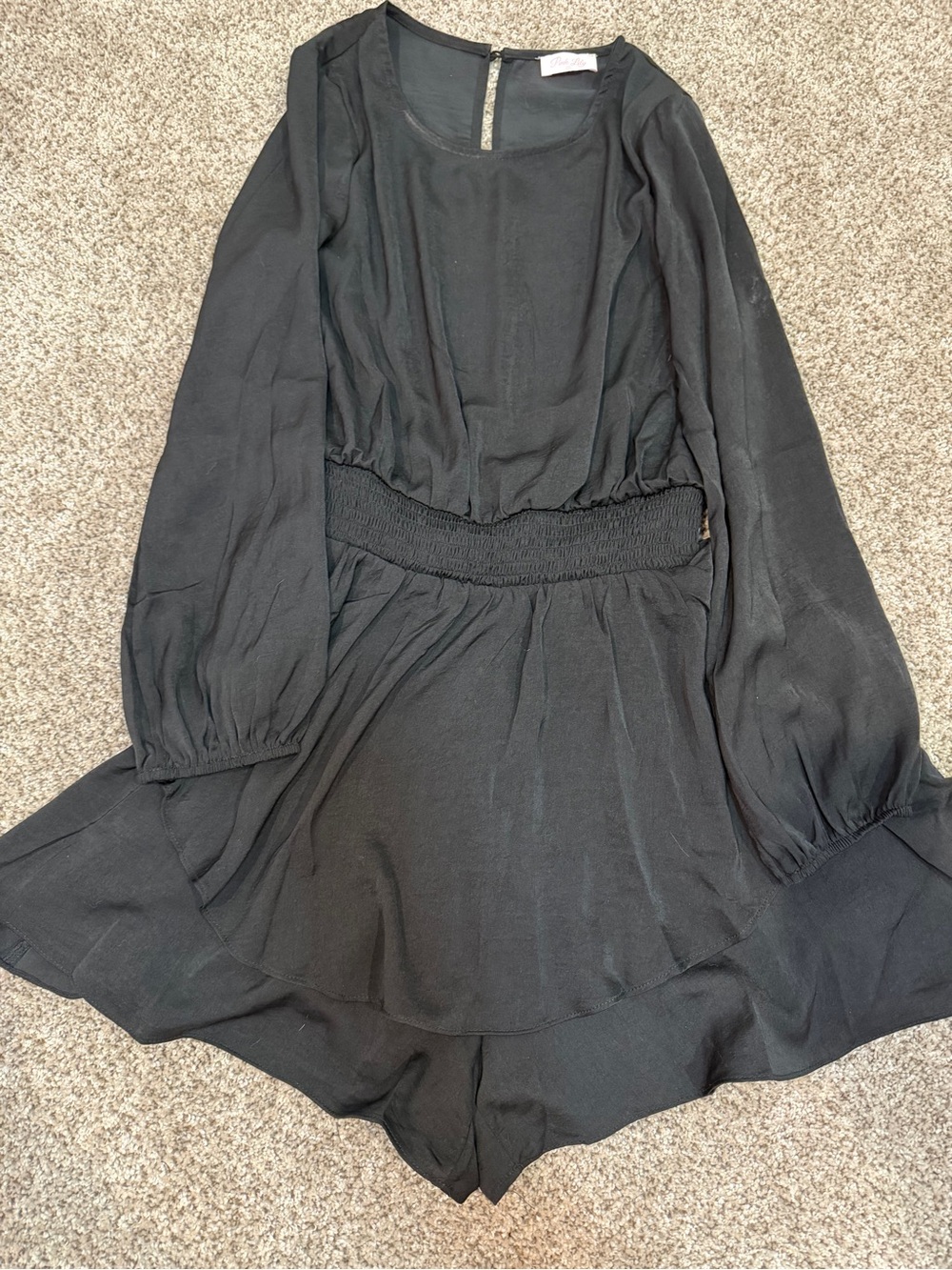 Pink Lilly Black Romper